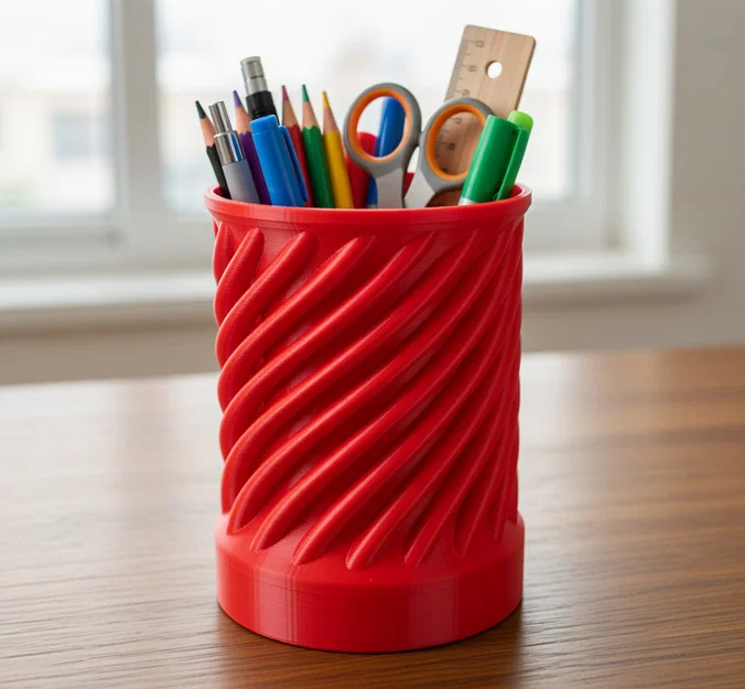 Ống cắm bút xoắn ốc 3D (Organizer) - Mẫu thiết kế để bàn đẹp mắt - Image 3
