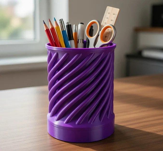 Ống cắm bút xoắn ốc 3D (Organizer) - Mẫu thiết kế để bàn đẹp mắt - Image 7