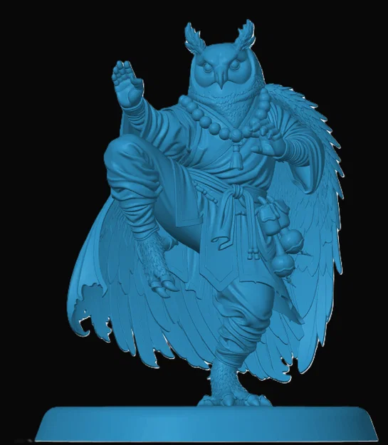 Mô hình Owlin Monk cho game RPG - Image 1