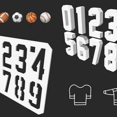 Bộ Stencil Số Áo Đấu và Các Số từ 0 đến 9