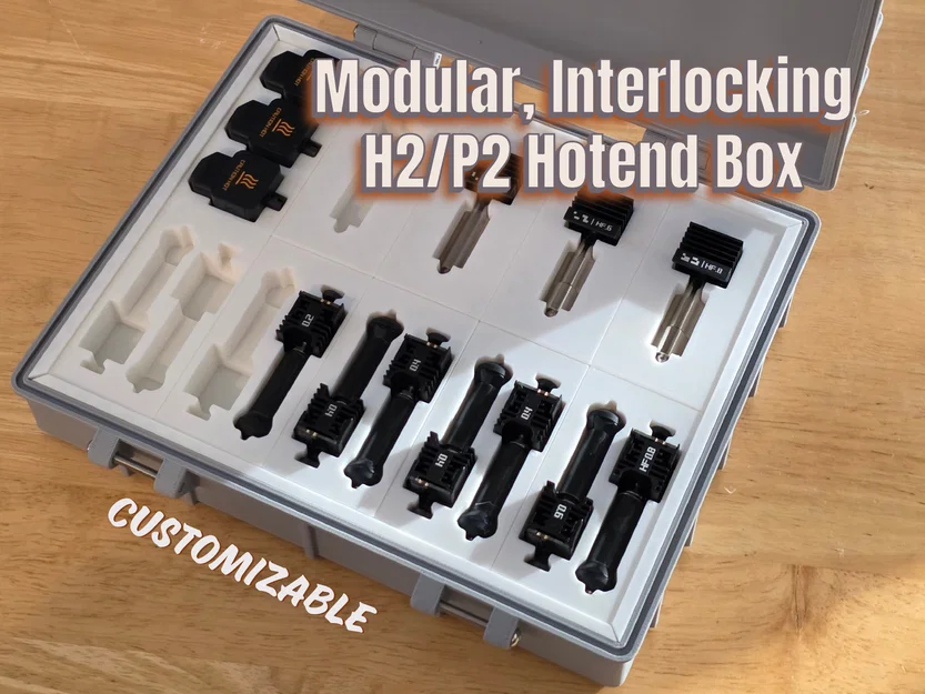 CFD - Hộp đựng Hotend mô-đun với các miếng chèn gài khớp - Image 1