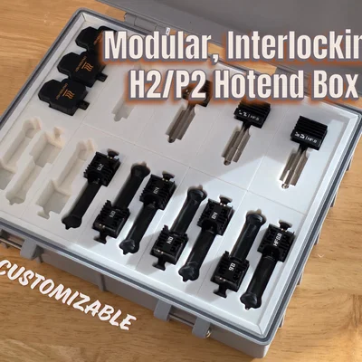 CFD - Hộp đựng Hotend mô-đun với các miếng chèn gài khớp