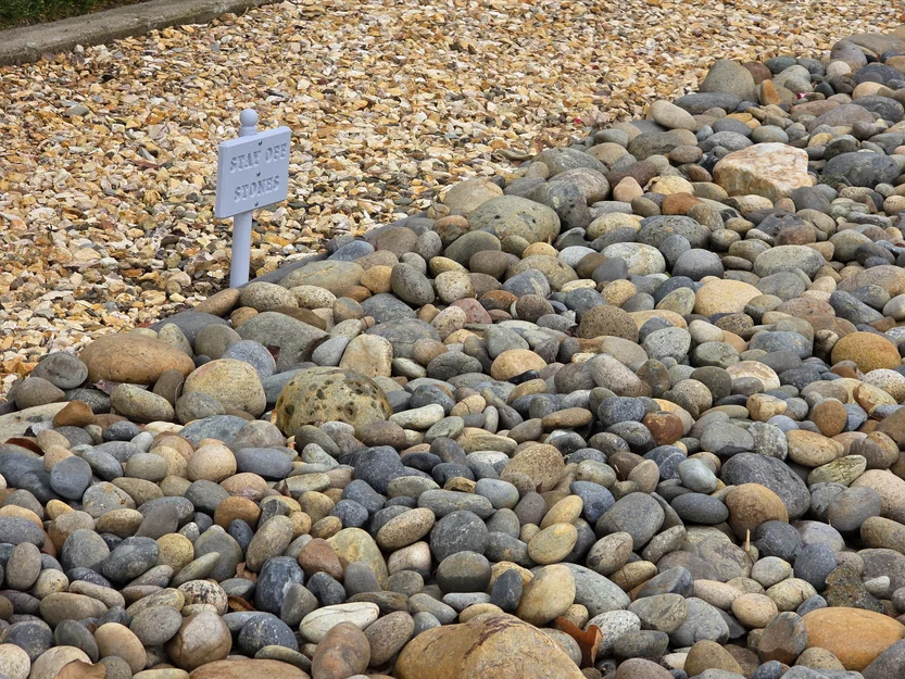 Bảng cảnh báo 'Không giẫm lên đá' giả lập đá Marble - Image 2