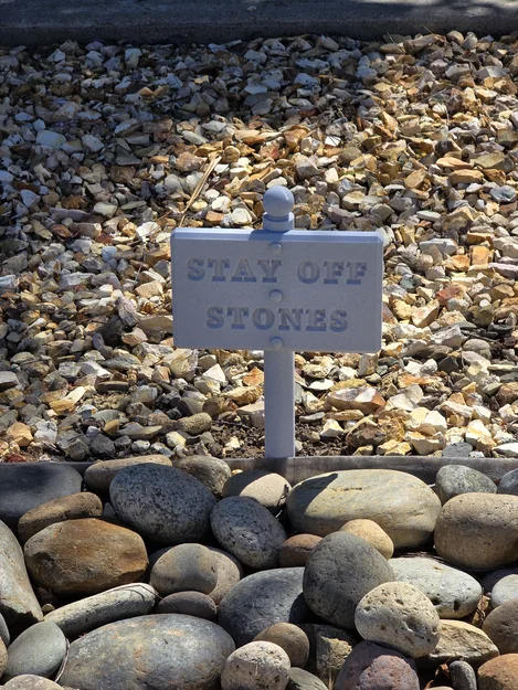 Bảng cảnh báo 'Không giẫm lên đá' giả lập đá Marble - Image 3