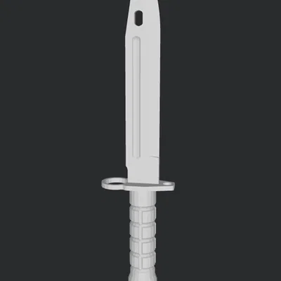 Mô hình dao găm Bayonet trong game CS2 chuẩn file gốc