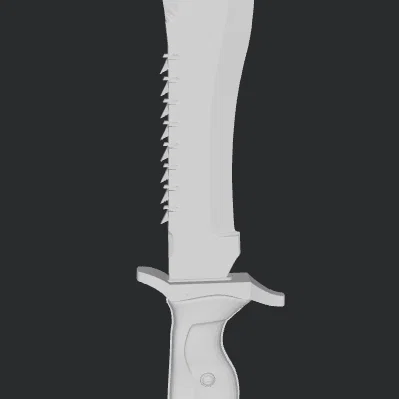 Mô hình 3D dao Bowie Knife trong CS2 cho game thủ