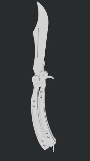 Mô hình dao bướm CS2 Butterfly Knife chuẩn file game cho anh em in 3D - Image 1