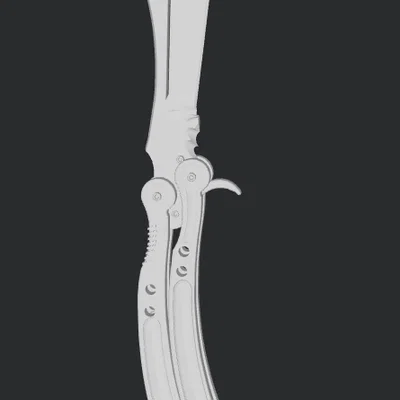 Mô hình dao bướm CS2 Butterfly Knife chuẩn file game cho anh em in 3D