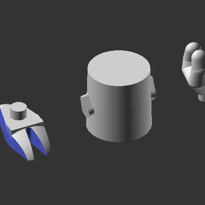 Bộ phận Allen the Alien cho mô hình Minimates - Tự in 3D