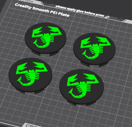 Nắp chụp mâm xe phong cách bọ cạp Abarth (3D Print) - Image 4