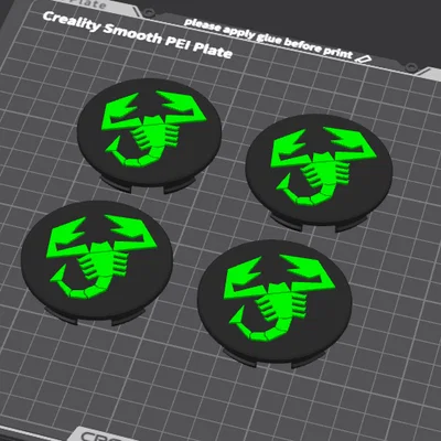 Nắp chụp mâm xe phong cách bọ cạp Abarth (3D Print)