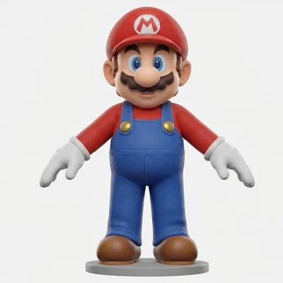 Mô hình tượng Super Mario in 3D