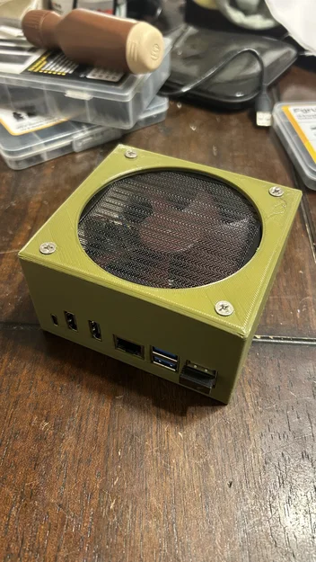 Vỏ case Raspberry Pi 5 Media Player (kèm PoE, quạt 92mm và adapter) - Image 1