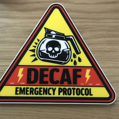 Mô hình trang trí Decaf Emergency Protocol độc đáo cho tín đồ cà phê