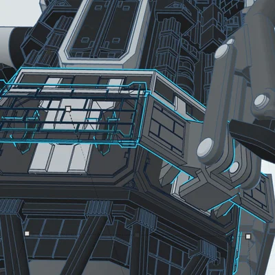 Phần đuôi kèm càng đáp cho mô hình Tachi