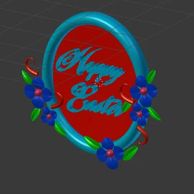 Vật trang trí cửa Happy Easter - Mô hình in 3D decor Lễ Phục Sinh
