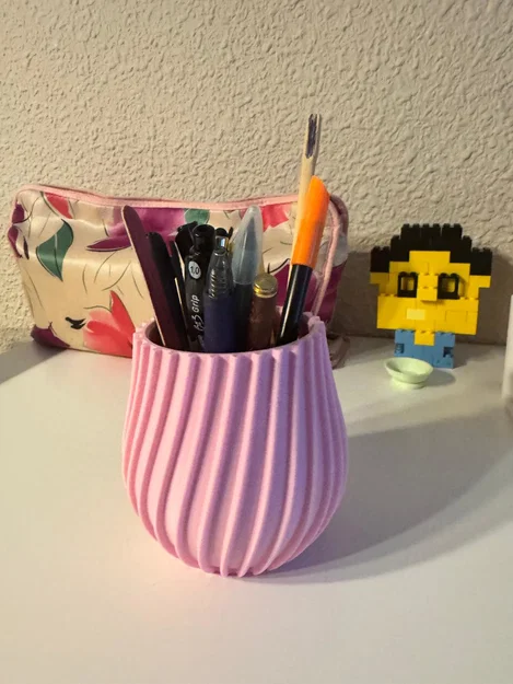 Mẫu In 3D Twisted Bowl – Cốc Đựng Bút Xoắn Ốc Hiện Đại Đẹp Mắt - Image 2