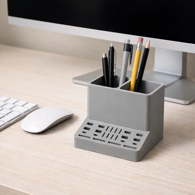 Khay cắm bút đa năng để bàn kèm ngăn đựng thẻ SD và USB - Image 1