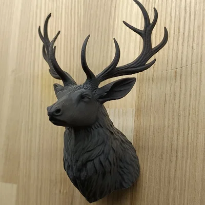 Mô hình trang trí tường đầu hươu 3D phong cách Rustic độc đáo