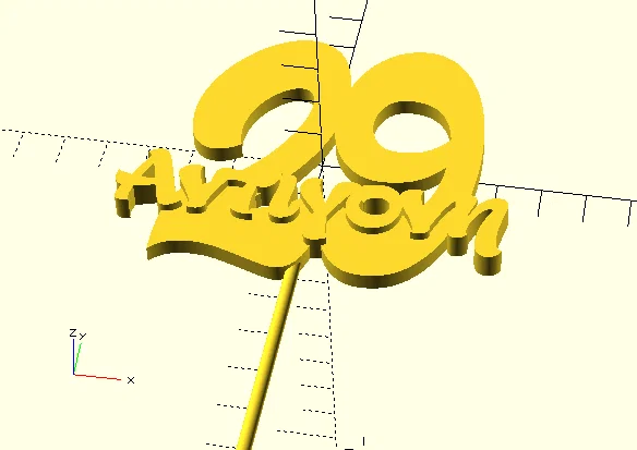 Phụ kiện cắm bánh sinh nhật (Cake Topper) in 3D cá nhân hóa - Image 1