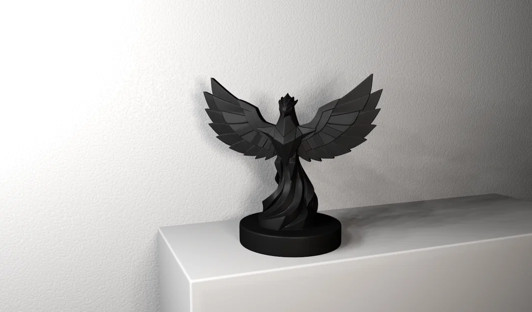 Tượng Phượng Hoàng Hình Học - Mẫu in 3D trang trí độc đáo cho không gian - Image 1