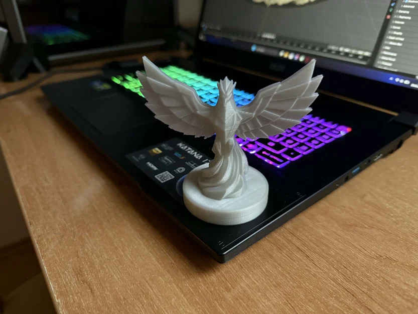 Tượng Phượng Hoàng Hình Học - Mẫu in 3D trang trí độc đáo cho không gian - Image 2