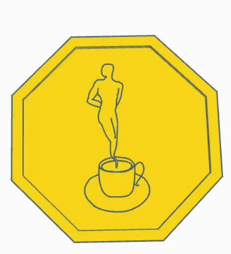 Miếng lót ly Coaster Man - Phụ kiện trang trí 3D độc đáo - Image 1