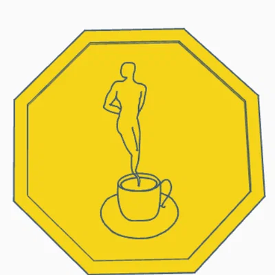 Miếng lót ly Coaster Man - Phụ kiện trang trí 3D độc đáo