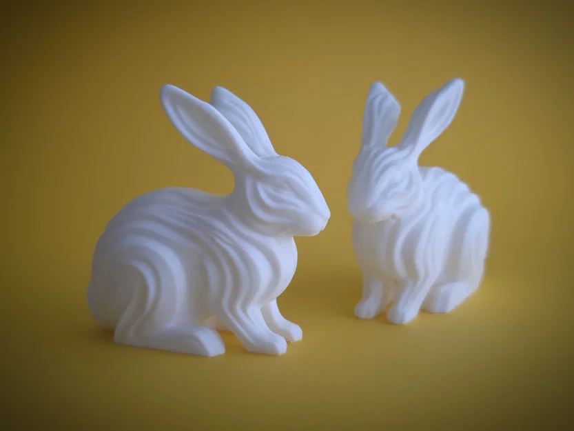 Waveform Bunny Figurine - Mô hình tượng thỏ trang trí tối giản - Image 1