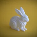 Waveform Bunny Figurine - Mô hình tượng thỏ trang trí tối giản - Thumbnail 2