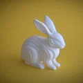 Waveform Bunny Figurine - Mô hình tượng thỏ trang trí tối giản - Thumbnail 3