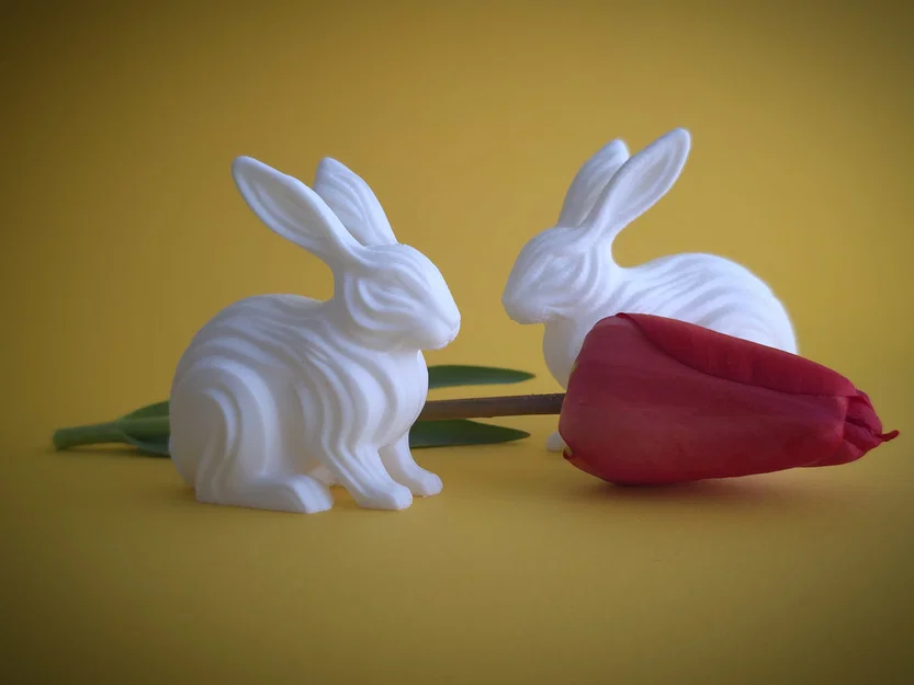 Waveform Bunny Figurine - Mô hình tượng thỏ trang trí tối giản - Image 4