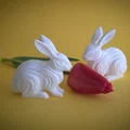 Waveform Bunny Figurine - Mô hình tượng thỏ trang trí tối giản - Thumbnail 5