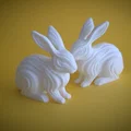Waveform Bunny Figurine - Mô hình tượng thỏ trang trí tối giản - Thumbnail 7