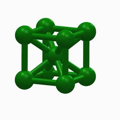 Mô hình tinh thể lập phương tâm khối (BCC) - Đồ chơi thư giãn độc đáo