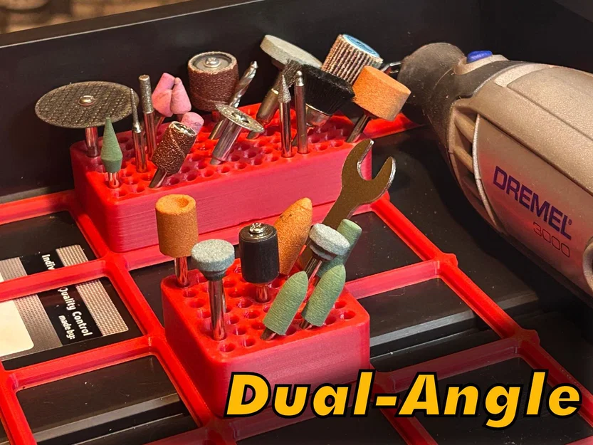 Khay Đựng Mũi Dremel Hai Góc Độ Gridfinity - Image 1