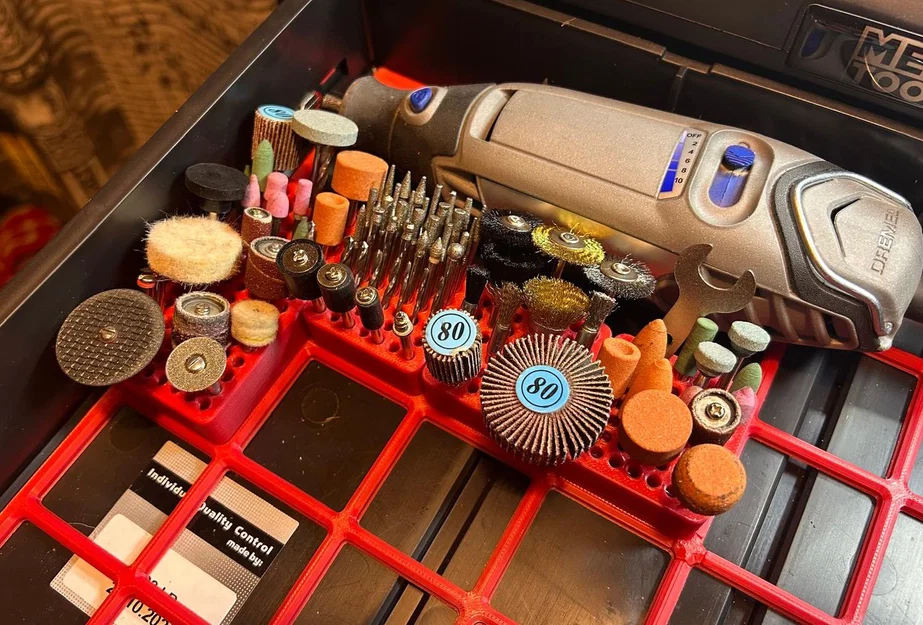 Khay Đựng Mũi Dremel Hai Góc Độ Gridfinity - Image 3