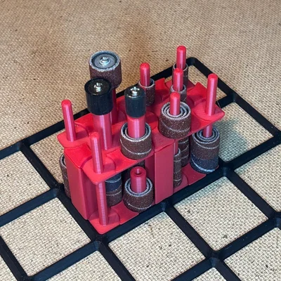 Giá đỡ nhám vòng Dremel (Gridfinity - Có thể xếp chồng)
