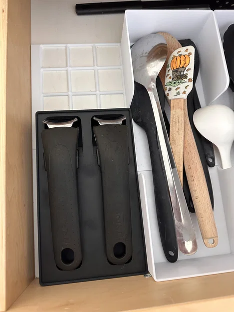 Khay 3D Gridfinity Đựng Tay Cầm Rời Tefal Ingenio Siêu Gọn Gàng - Image 1