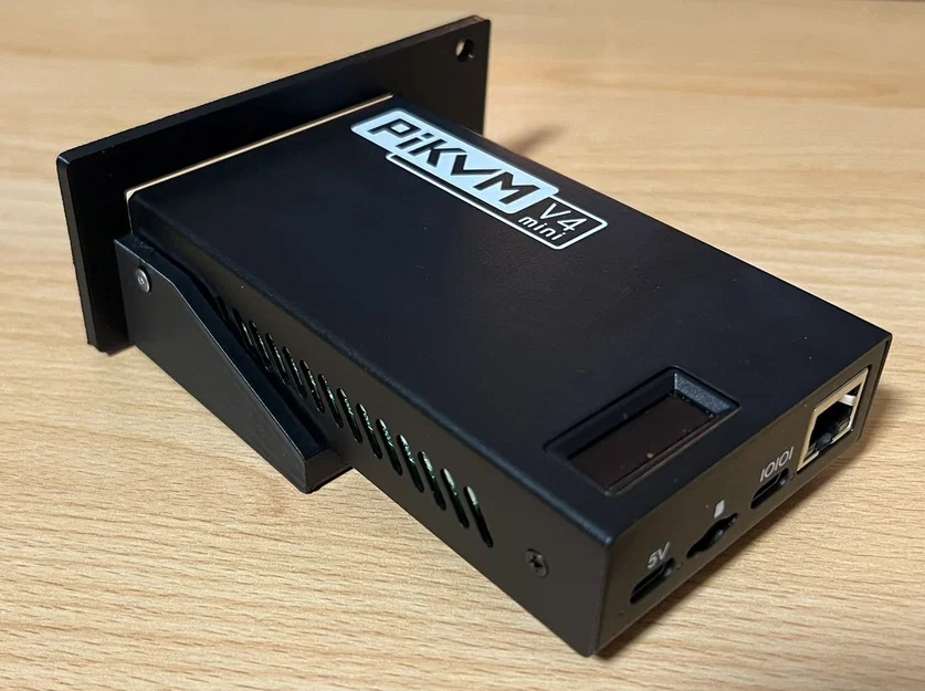 Ngàm gắn tủ rack 1HE cho PiKVM v4 mini (Rack Mount) - Image 1