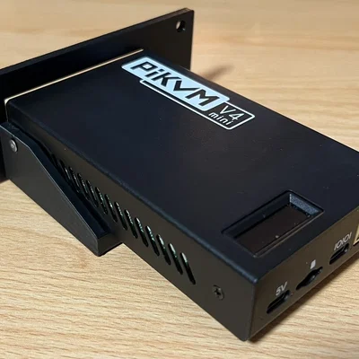 Ngàm gắn tủ rack 1HE cho PiKVM v4 mini (Rack Mount)