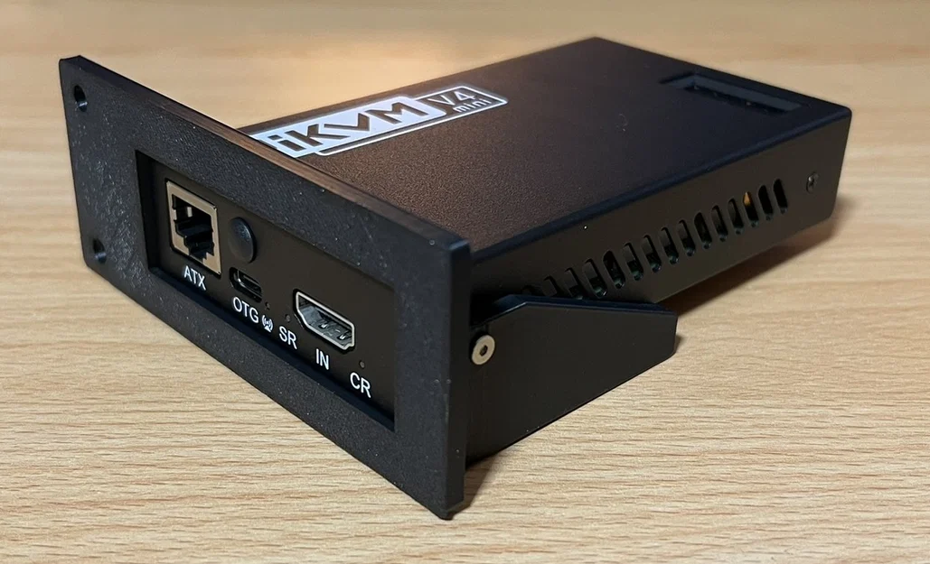 Ngàm gắn tủ rack 1HE cho PiKVM v4 mini (Rack Mount) - Image 4