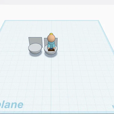 Mô hình 3D người ngồi trên bồn cầu vui nhộn (Person on Toilet)