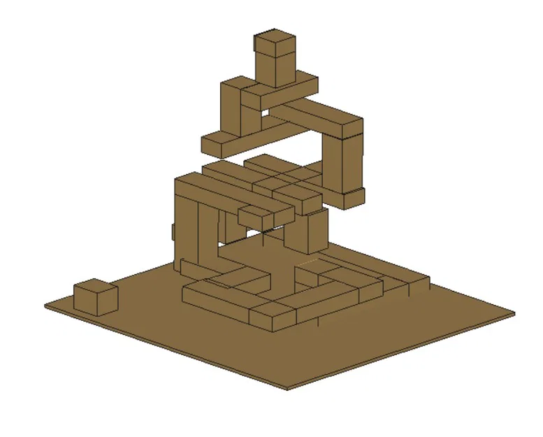 Mô hình cấu trúc khối lắp ghép phong cách Minecraft 3D độc đáo - Image 3