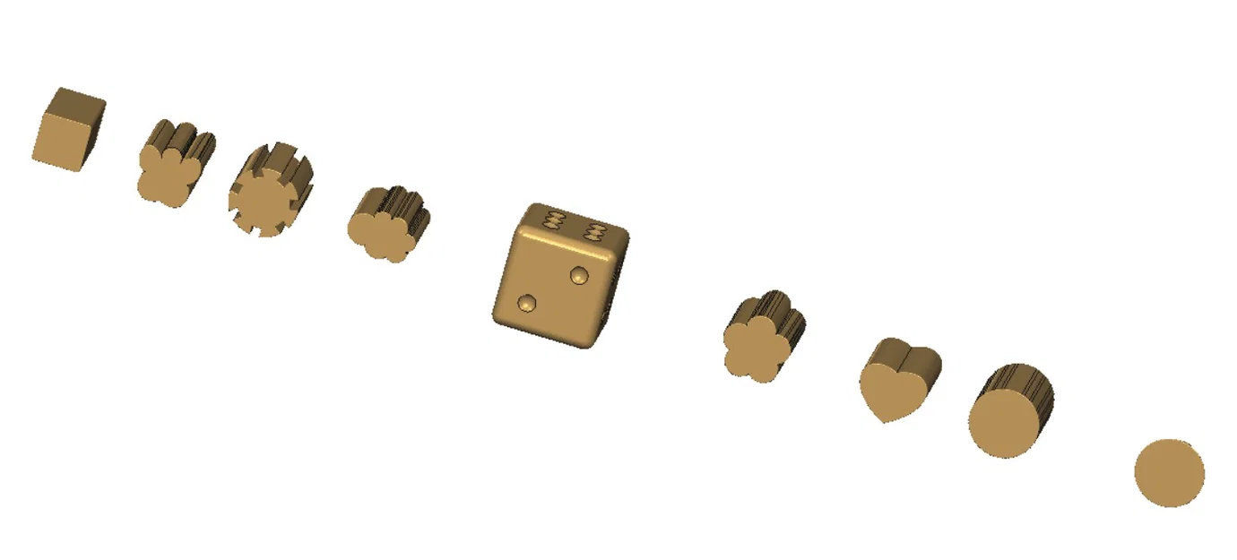 Bộ sưu tập mô hình 3D hình học và xúc xắc in 3D sáng tạo - Image 3