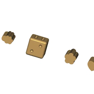 Bộ sưu tập mô hình 3D hình học và xúc xắc in 3D sáng tạo