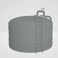 Mô hình 3D bể chứa công nghiệp có thang leo và đường ống chi tiết - Thumbnail 2