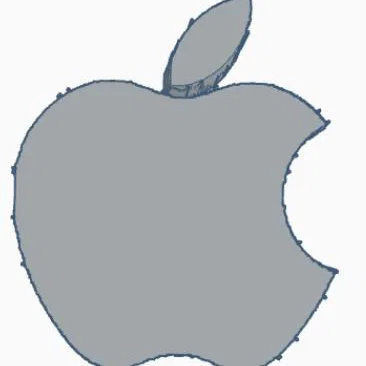 Mô hình trang trí logo Apple 3D đẹp mắt cho bàn làm việc