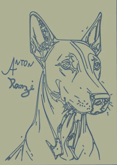 Mô hình 3D tranh treo tường chú chó Doberman Ramzi tinh xảo - Image 1