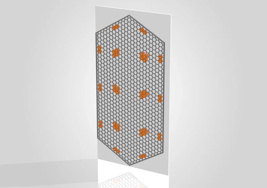 Bảng đục lỗ lục giác HSW (Hexagon Pegboard) có viền - Image 1
